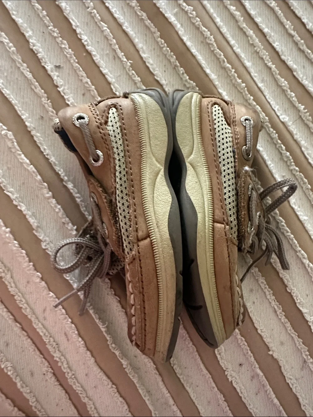 Sperry Kids Tan Suede Moccasin Boat Shoes